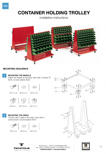 Assembly instructions P29 - Container trolley