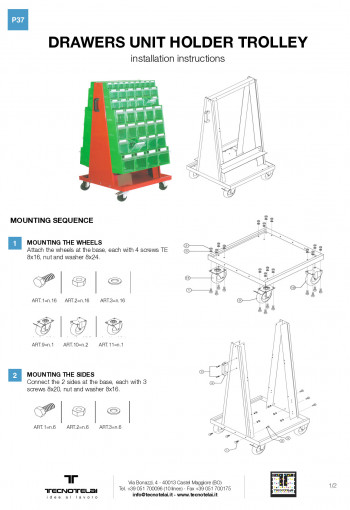 Assembly instructions P37 - Drawer trolley