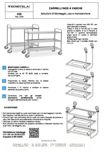 Carrelli a vasche inox (C20)