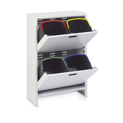 Separate waste collection cabinet mm. 650Lx260Dx970H. Grey.