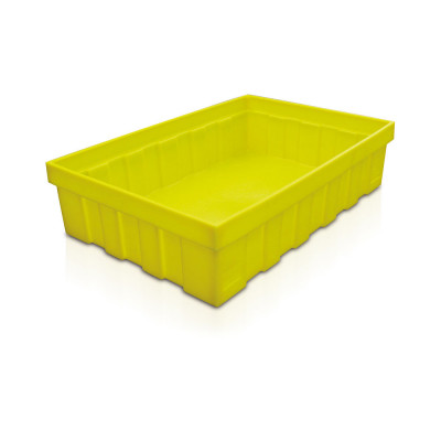 Polyethylene tank mm. 1230Lx830Dx300H. Yellow.