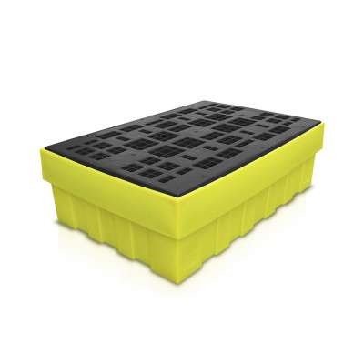 Polyethylene tank mm. 1230Lx830Dx380H. Yellow.