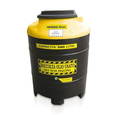 Contenitore 260lt per emulsioni oleose. Nero/Giallo