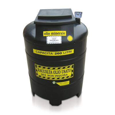 Contenitore 260lt per olio minerale. Nero