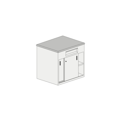 Banco vendita con ante scorrevoli mm 1000x640x1030h