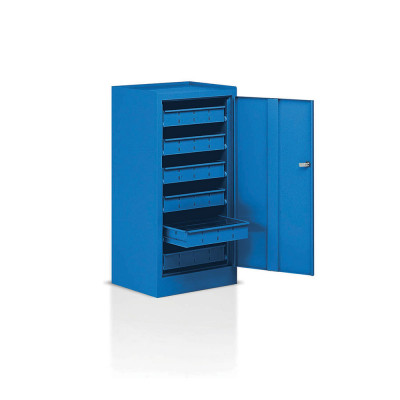 E349B Armadio con 6 cassetti mm 500x400x1000h. Blu