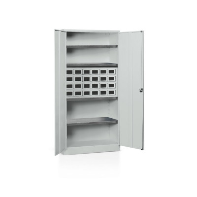 Armadio con cassettiera mm 1000x400x2000h. Grigio