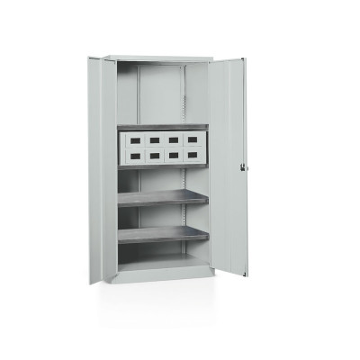 Armadio con cassettiera mm 1000x600x2000h. Grigio