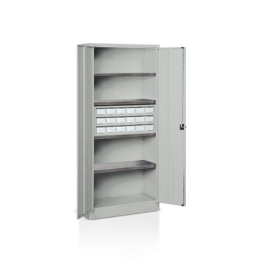 Armadio con cassettiera mm 800x400x1800h. Grigio