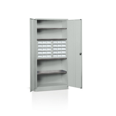 Armadio con cassettiere mm 1000x400x2000h. Grigio
