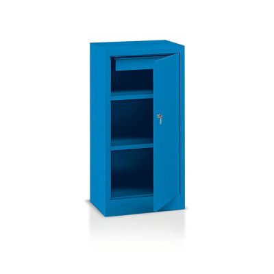 E373B Armadio con cassetto interno mm 500x400x1000h. Blu
