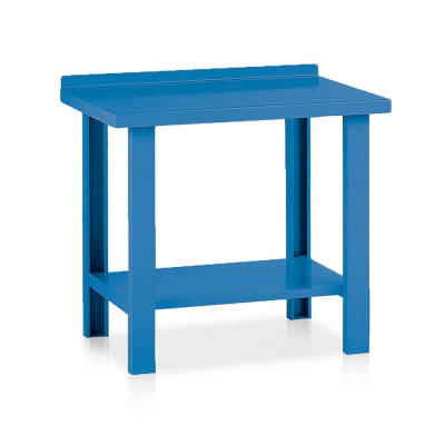 BL35507B Bench with top in sheet metal mm. 1000Lx750Dx885H. Blue.