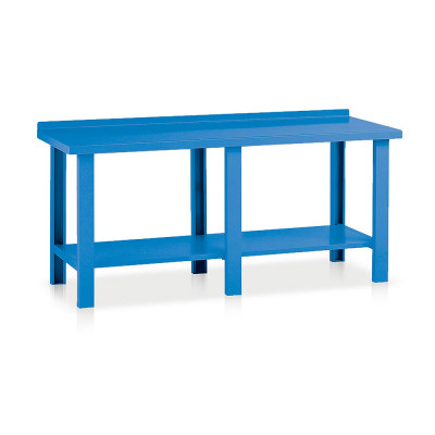 Banco lamiera mm 2000x750x885h. Blu