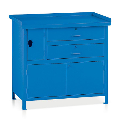 Banco lamiera monoblocco mm 1000x670x900h. Blu