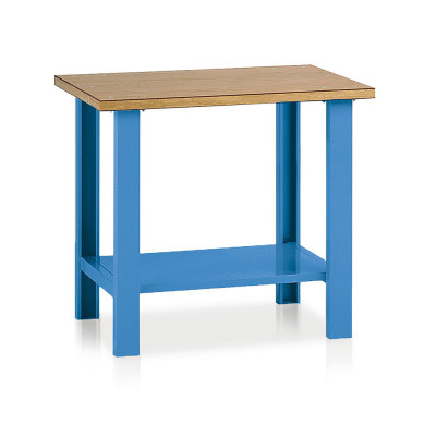 BT33307B Bench with wooden top mm. 1000Lx750Dx900H. Blue.