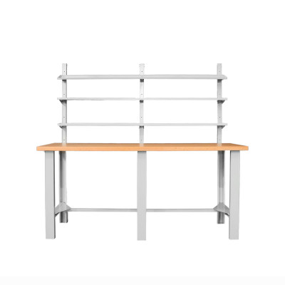 Banco piano legno e 3 mensole, mm.2000