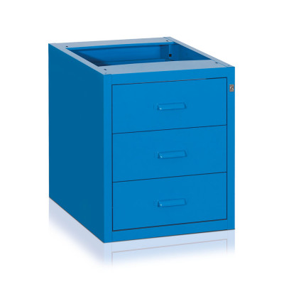 Cassettiera 3 cassetti per banco. Blu