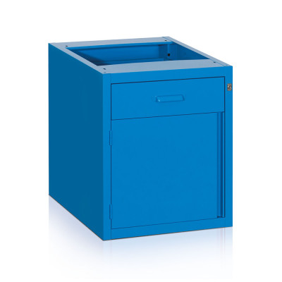 Cassettiera 1 cassetto + anta per banco. Blu