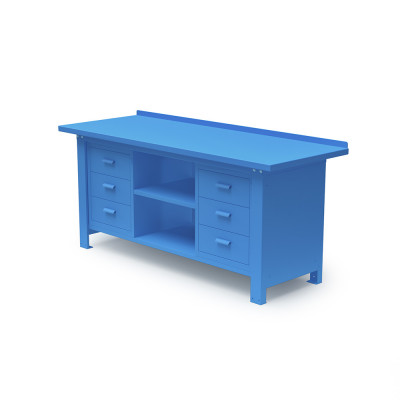 Banco lamiera mm 2000x670x860h. Blu
