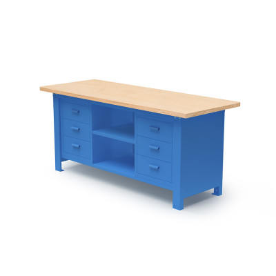 Banco legno mm 2000x750x880h. Blu