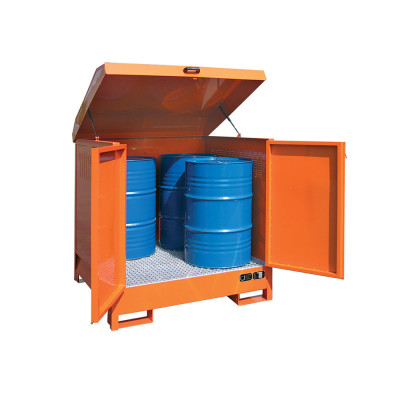 water-tight box mm. 1350Lx1260Dx1440H+100H. Orange.