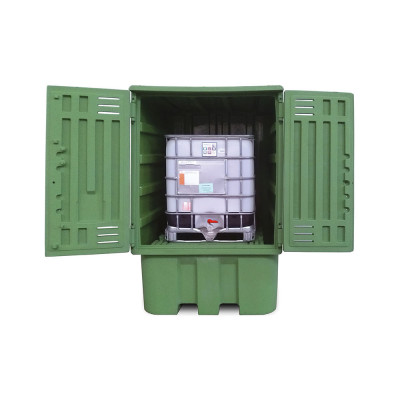 Polyethylene box for cistern mm. 1540Lx1600Dx2350H Green.