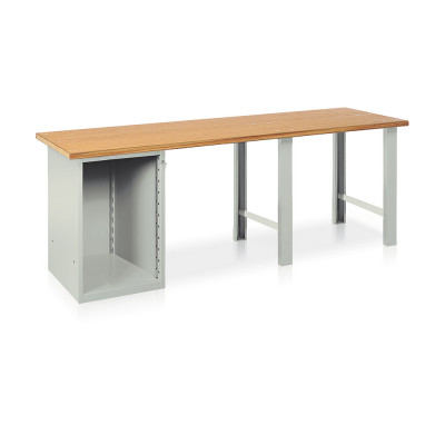 Banco da attrezzare mm 2500x750x900h. Grigio