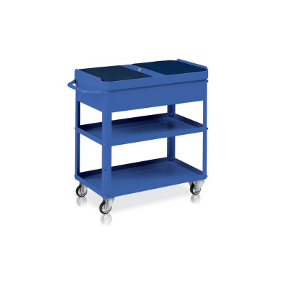 Carrello con portattrezzi. Blu
