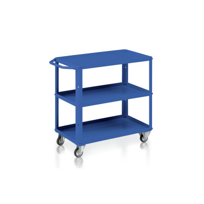 Trolley 3 trays mm. 910Lx450Dx810H. Blue.
