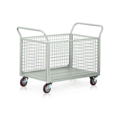 Carrello con 4 sponde. Grigio