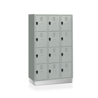 Casellario 12 vani con zoccolo. Grigio