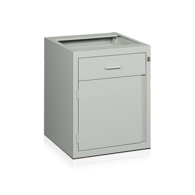 Cassettiera 1 cassetto + 1 vano per banco. Grigio