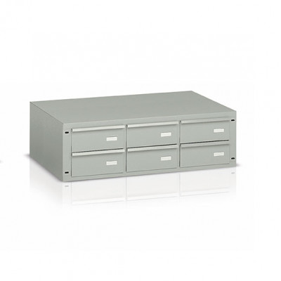 Cassettiera 6 cassetti mm 1000x500x300h. Grigio