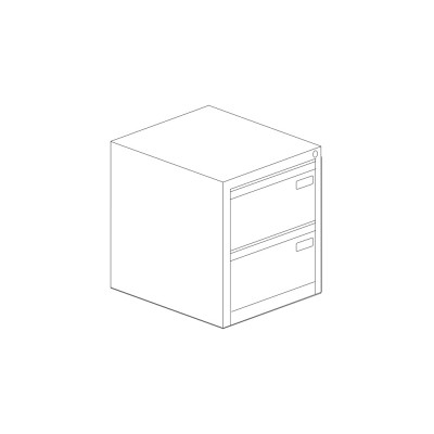 Metal classifier 2 drawers grey. Sizes: 460Lx630Dx735H mm.