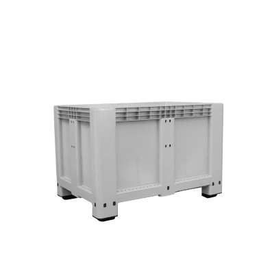 Contenitore sovrapponibile. Portata kg.450. Capacità lt.610. Grigio. Mm 1200x1000x760h