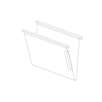 Suspended folder for cabinets and bookcases