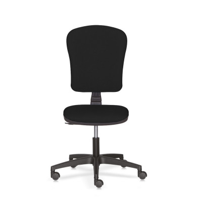 Poltrona Nuova Antares tessuto nero s/braccioli