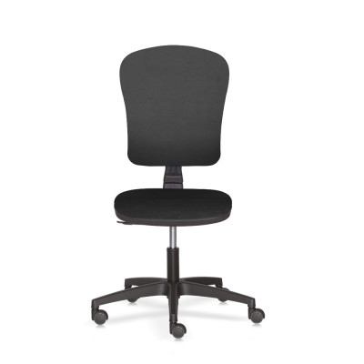 Poltrona Nuova Antares ecopelle nera s/braccioli