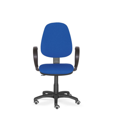 Poltrona Gemma tessuto blu con braccioli