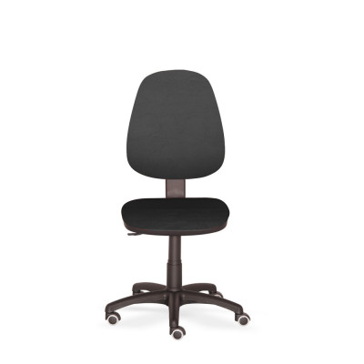 Poltrona Gemma ecopelle nera senza braccioli