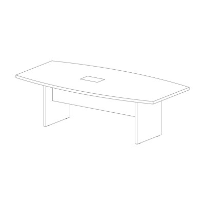 Tavolo con top access mm 2400x1200x740h. Olmo