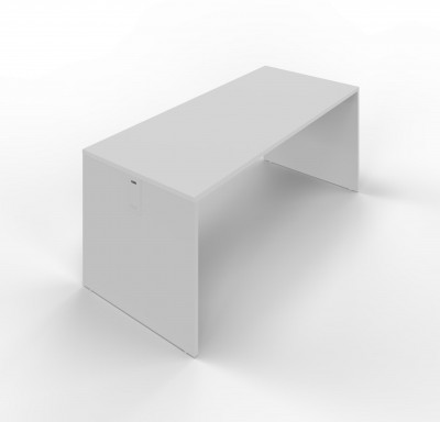 Melamine desk with sides, cloud grey. Sizes: 1800Lx800Dx745H mm.