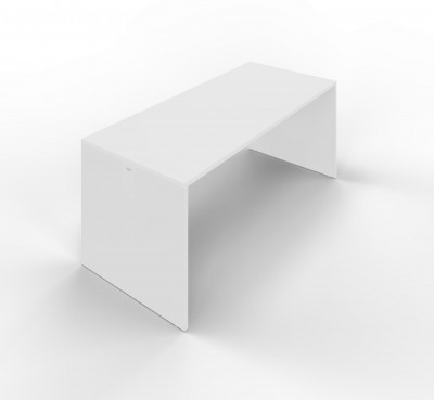 Melamine desk with sides, white. Sizes: 2000Lx800Dx745H. mm.