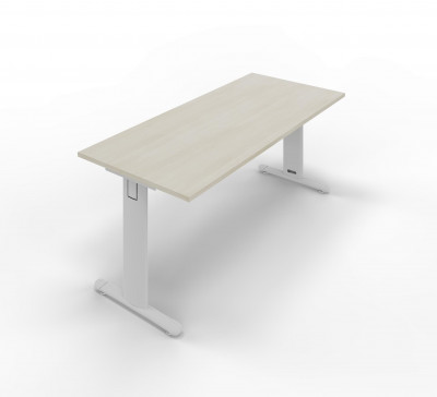Melamine desk with standard T legs. Sizes: 2000Lx800Dx745H mm.
