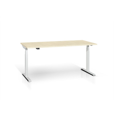 Scrivania elevabile mm 1600. Bianco/Acero