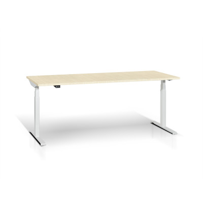 Scrivania elevabile mm 1800. Bianco/Acero