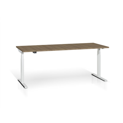 Scrivania elevabile mm 1800. Bianco/Noce