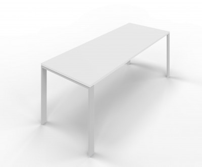 Melamine desk with U legs. Sizes: 800Lx800Dx745H mm.