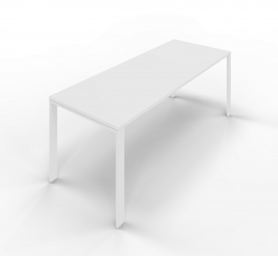 Melamine desk with U legs. Sizes: 1800Lx800Dx745H mm.