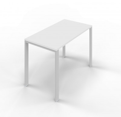 Service table in melamine with U legs. Sizes: 1200Lx600Dx745H mm.